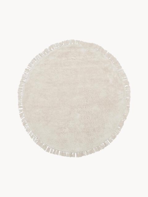 Round Hand-Tufted Cotton Rug Daya with Fringes - image 1