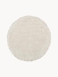 Round Hand-Tufted Cotton Rug Daya with Fringes - thumbnail 1