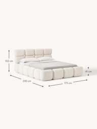 Upholstered Teddy Bouclé Bed Tayla - thumbnail 8