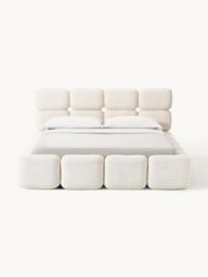 Upholstered Teddy Bouclé Bed Tayla - thumbnail 2