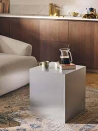 Metal Effect Side Table Lesley - thumbnail 2