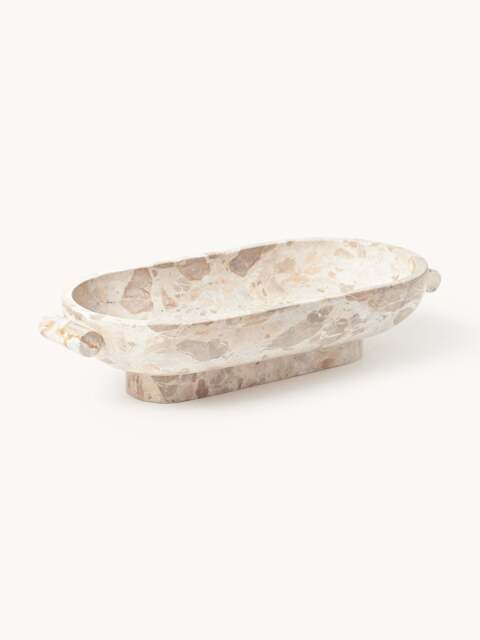 Marble Decorative Bowl Fossil, W 46 cm - image 1