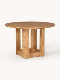 Round Wooden Dining Table Edward, in various sizes - thumbnail 1