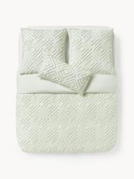 Cotton Percale Duvet Cover Phil with Tufted Design - thumbnail 2