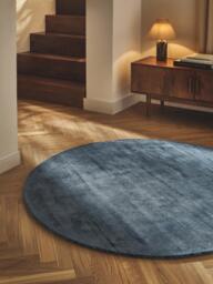 Round Hand-Woven Viscose Rug Jane - thumbnail 2