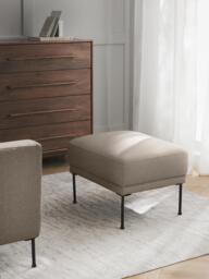 Ottoman Fluente with Metal Feet - thumbnail 2