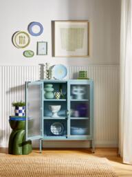 Metal Display Cabinet The Mixer with Ribbed Glass - thumbnail 6