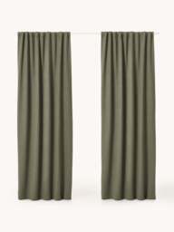 Opaque Multi-Band Curtains Joan, Set of 2, W 140 cm - thumbnail 2