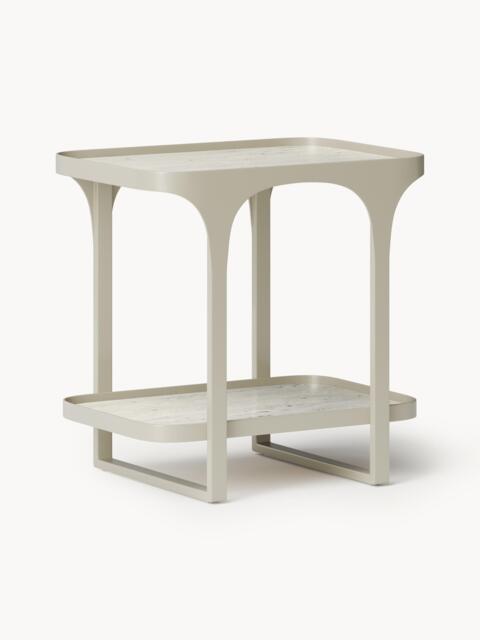 Travertine Effect Side Table Bella - image 1