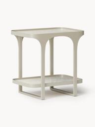 Travertine Effect Side Table Bella - thumbnail 1