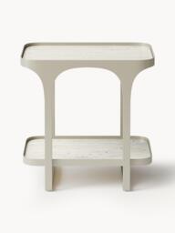 Travertine Effect Side Table Bella - thumbnail 3