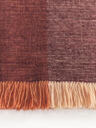 Checked Wool Rug Bliss with Fringes - thumbnail 3