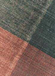 Checked Wool Rug Bliss with Fringes - thumbnail 4