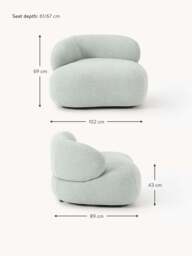 Bouclé Lounge Armchair Alba - thumbnail 8