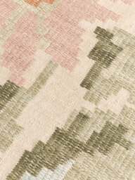 Wool Runner Rosha with Stitched Flower Pattern - thumbnail 3