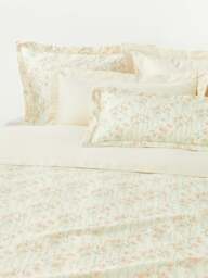 Cotton Sateen Duvet Cover Leticia with Floral Print - thumbnail 1