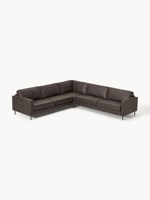 XL Leather Corner Sofa Hunter - image 1