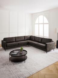 XL Leather Corner Sofa Hunter - thumbnail 2