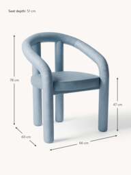 Velvet Arm Chair Calan - thumbnail 7