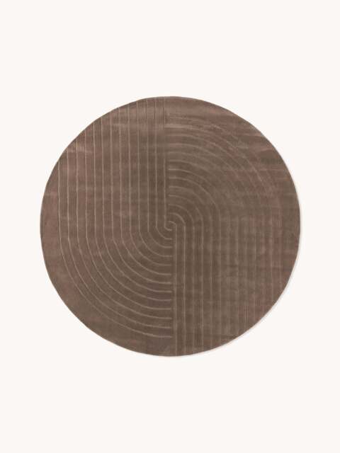 Round Hand-Tufted Wool Rug Mason