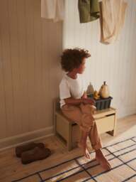 Kids Wooden Bench Little Architect with Storage - thumbnail 4