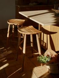Mango Wood Bar Stool Nino - thumbnail 2