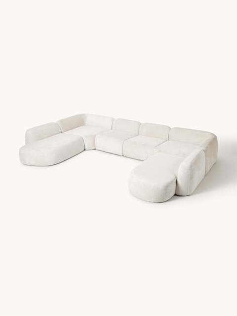 XL Modular Teddy Bouclé Sofa Wolke - image 1