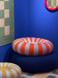 Inflatable Round Pouf Float, Ø 100 - thumbnail 6