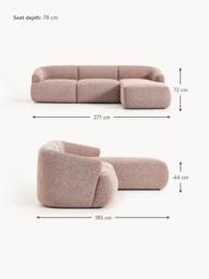 Modular Bouclé Corner Sofa Sofia (3-seater) - thumbnail 7