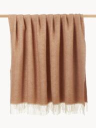 Wool Throw Tyrol with Herringbone Pattern and Fringes - thumbnail 3