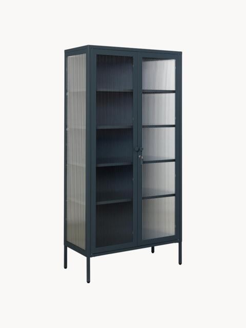Metal Display Cabinet The Collector with Ribbed Glass - image 1