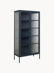 Metal Display Cabinet The Collector with Ribbed Glass - thumbnail 1