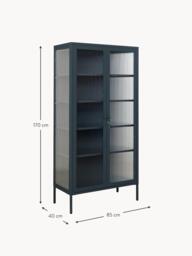 Metal Display Cabinet The Collector with Ribbed Glass - thumbnail 8