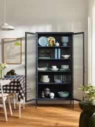 Metal Display Cabinet The Collector with Ribbed Glass - thumbnail 7