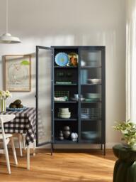 Metal Display Cabinet The Collector with Ribbed Glass - thumbnail 6