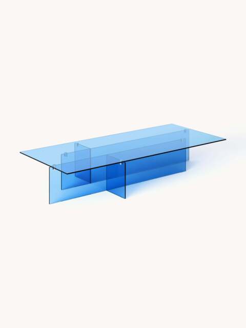 Large Glass Coffee Table Anouk, W 160 cm - image 1