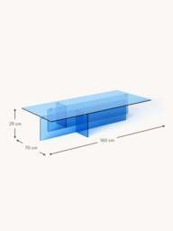 Large Glass Coffee Table Anouk, W 160 cm - thumbnail 8