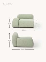 Bouclé Corner Module Wolke - thumbnail 2