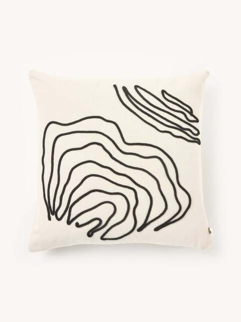 Hand-Stitched Organic Cotton Cushion Cover Jot - image 1