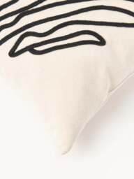 Hand-Stitched Organic Cotton Cushion Cover Jot - thumbnail 4