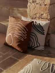 Hand-Stitched Organic Cotton Cushion Cover Jot - thumbnail 3