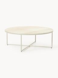 XL Round Coffee Table Antigua with Marble Effect Glass Top - thumbnail 1