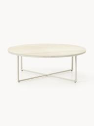 XL Round Coffee Table Antigua with Marble Effect Glass Top - thumbnail 2
