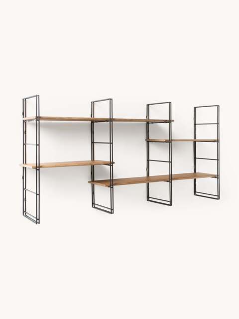 Metal Wall Shelf Tayo with Mango Wood Shelves - image 1
