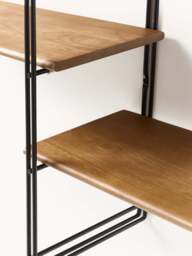 Metal Wall Shelf Tayo with Mango Wood Shelves - thumbnail 4