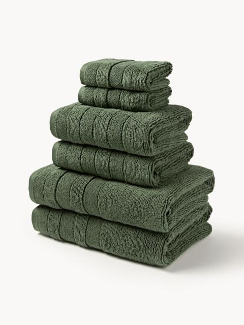 Towel Set Luxe with Striped Border, in various set sizes - image 1