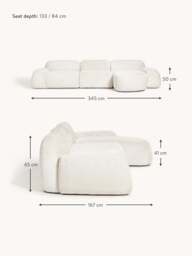 Modular Teddy Bouclé Corner Sofa Wolke (4-seater) - thumbnail 9
