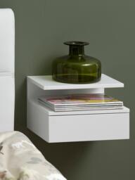 Wall-mounted Bedside Table Ashlan with Drawer - thumbnail 2