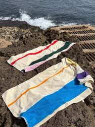 Reversible Cotton Beach Towel Combed - thumbnail 7