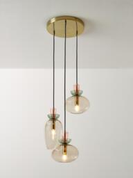 Coloured Glass Pendant Light Nyra - thumbnail 3